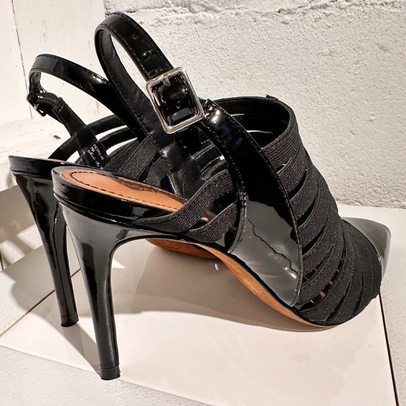 Donald J Pliner Heels Slingback Women's Size 7 Black Pointed Toe Patent Leather - Picture 6 of 11